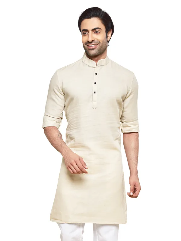 Plain cream color kurtis online