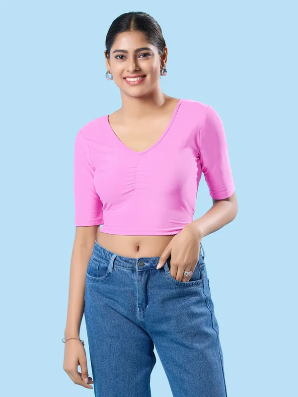 Kayla Pink Cotton Blouse Print 9 main image 1