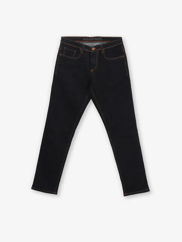 NOSTRUM black ankle fit denim jeans-G3-MJE5338
