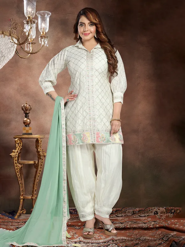 Collar neck punjabi dress discount