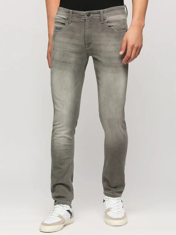 Pepe Jeans grey washed slim tapered fit jeans-G3-MJE4448