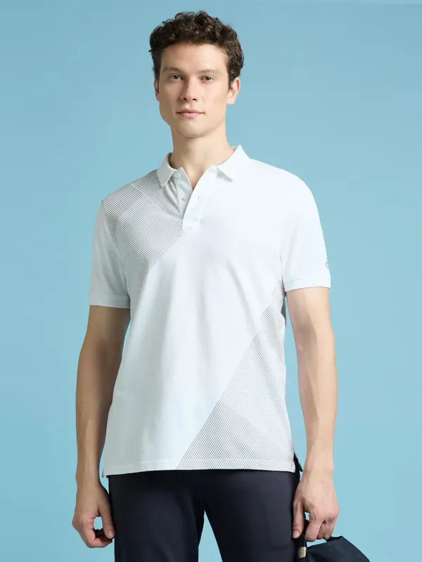 PEPE plain white polo t-shirt in cotton-G3-MTS19400