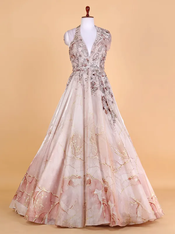 peach designer dress A moment for the back of the dress  Gorgeous @delaneyyadamarie wearing  style E11213 in the color peach rose!   @carbonneaubridalandformalwear  #faviana #promdress #prompics #gowns