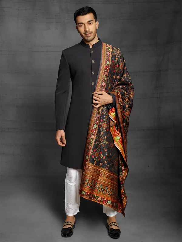 Mens black sherwani outlet