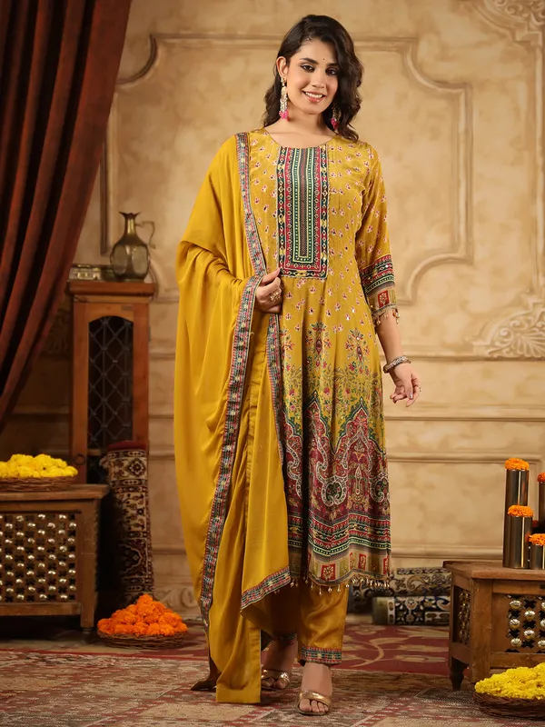 Mustard Yellow Cotton Kurti
