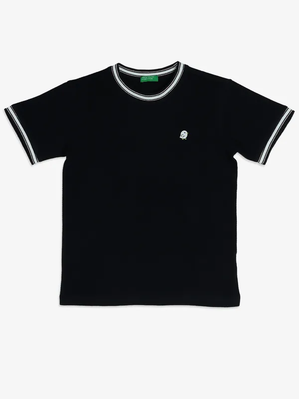 G3fashion Ucb T Shirts UCB Black Plain Casual T-shirt-G3-BTS4963