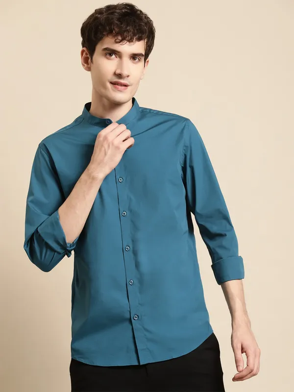 UCB rama blue cotton casual shirt for mens-G3-MCS8895 Netherlands