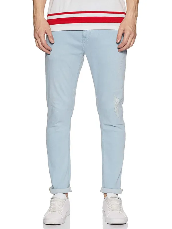 United Colors of Benetton slim fit solid light blue