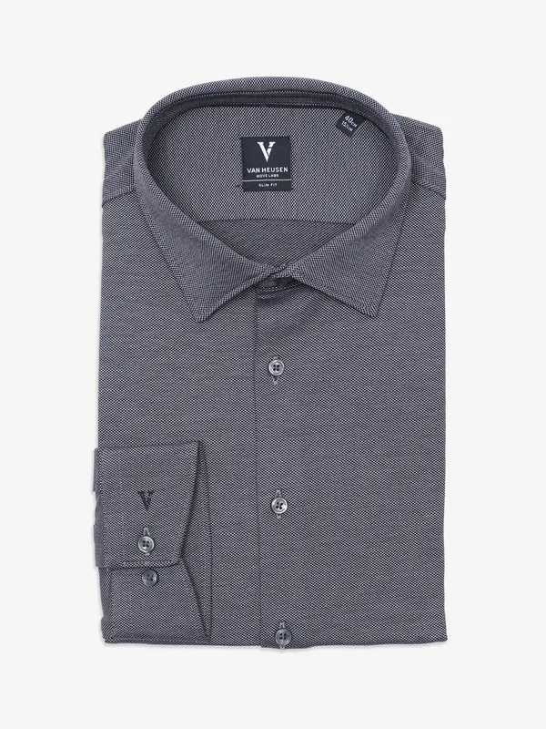 Van Heusen slim fit grey cotton shirt-G3-MFS11871 Germany