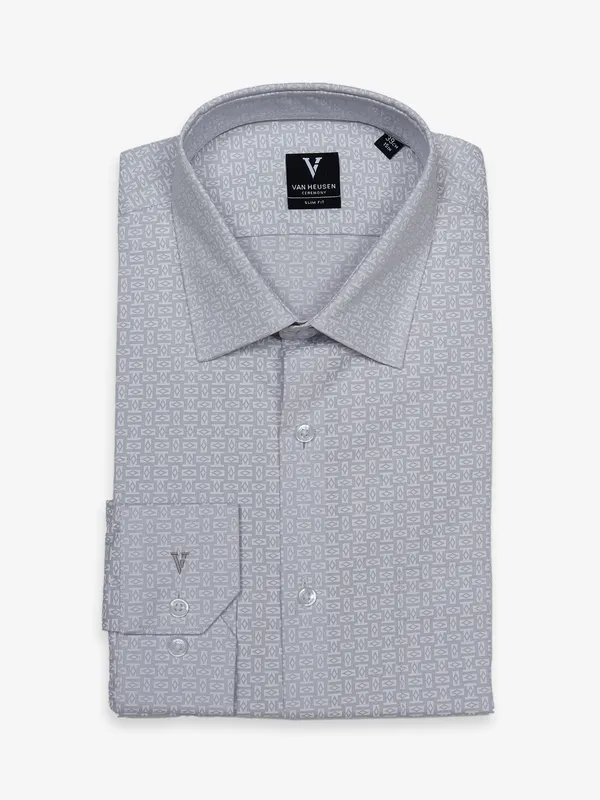 Van Heusen white and grey texture shirt G3 MPS12295 United States