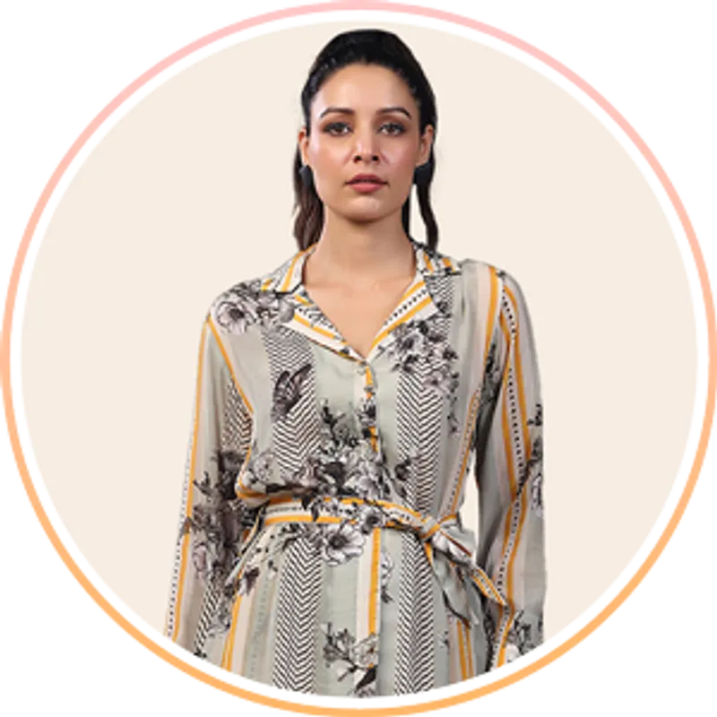 Beautiful woollen embroided co-ord set (Indri) main image 0