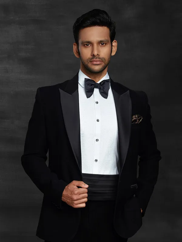 White shirt black coat sale