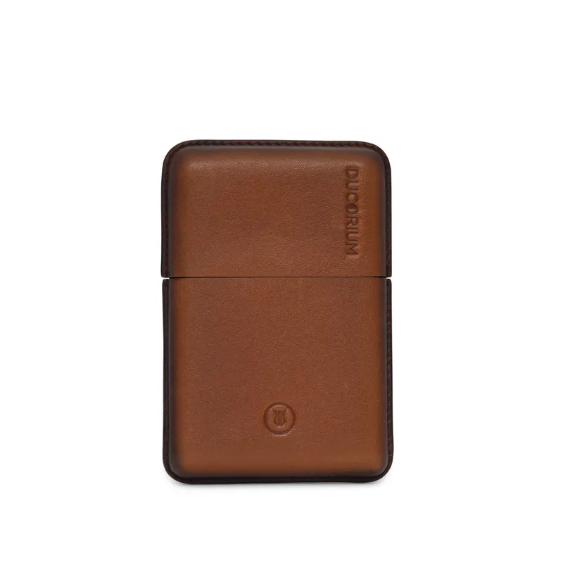 TUCSON BISON FLAT CARD CASE - COGNAC