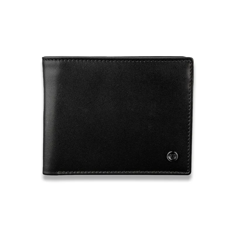 Buy Lapis Bard Carbon Black Bifold Wallet with Coin Pocket - Black...