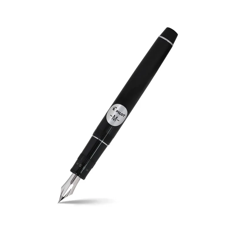 Pilot 2297 Justus 95 Black Stripe Fountain Pen with Silver Trim
