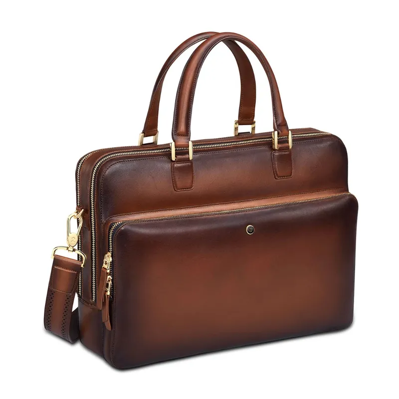 Buy Cognac 14-inch Leather Laptop Bag - William Penn