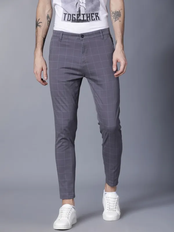 Buy Highlander Grey Slim Fit Solid Chinos for Men Online at Rs.799...