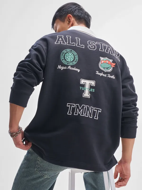 Buy Highlander Black Ninja Turtles Shirt Collar Pullover