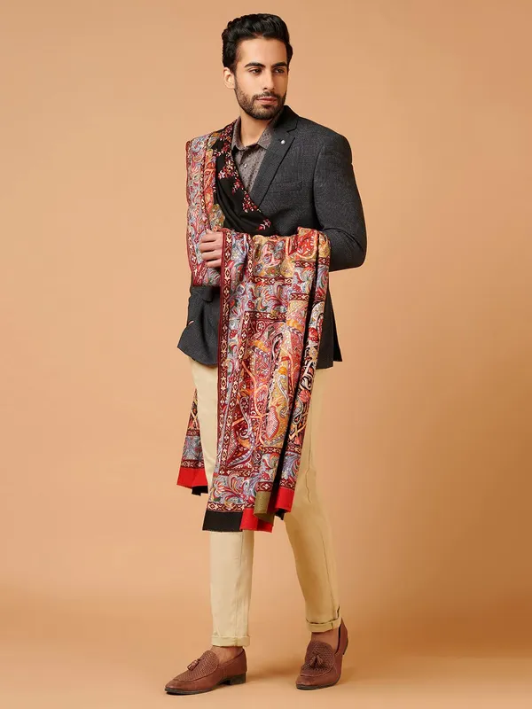 Shop Men S Pashmina Shawl Kalamkari AS01050695 United Kingdom