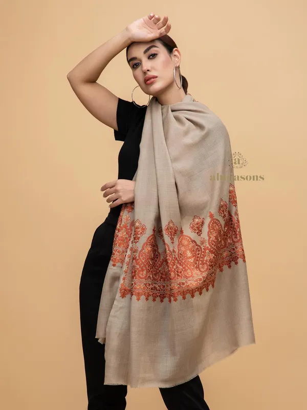 Buy Natural Woolen Shawl for Women As01281283 - Ahujasons | United...