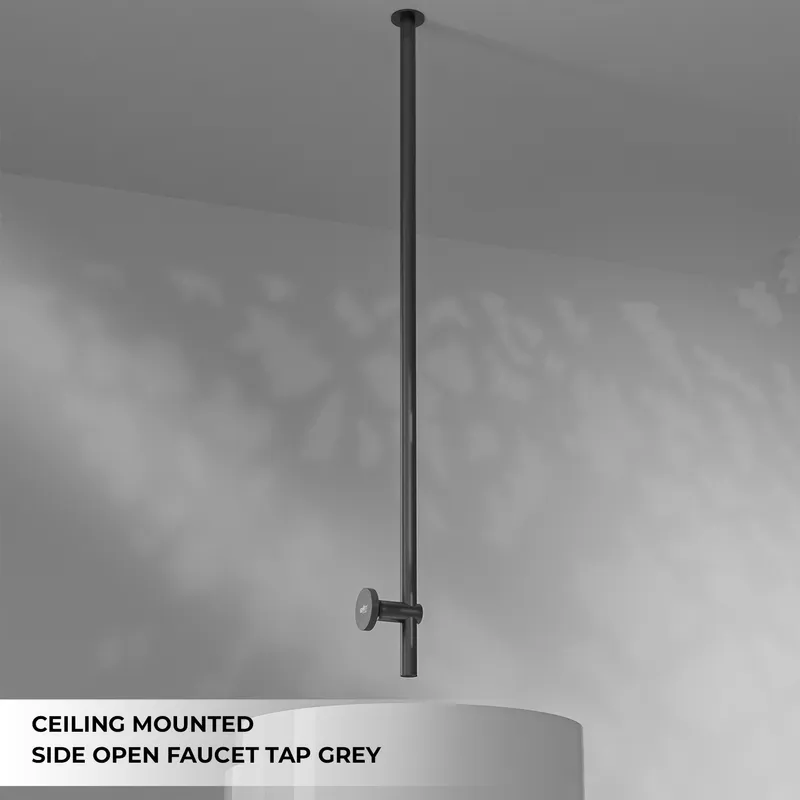 Store Tap Ceiling Ceiling Mounted Side Open Faucet Tap Grey