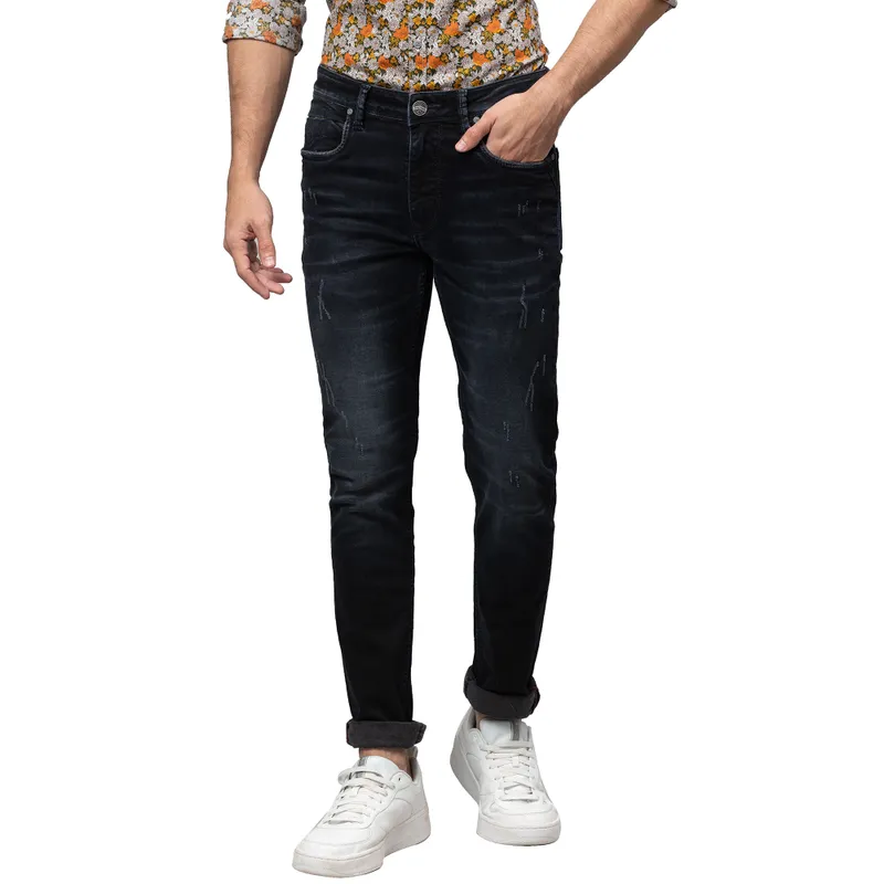 Grey Skinny Straight Fit  Men's Denims by Being Human Clothing main image 0