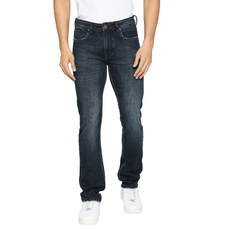 Being Human Men Slim Straight Fit Denim-Dark Tone