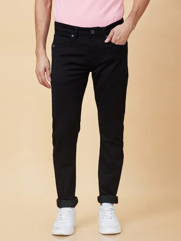 Being Human Mens-Bottom Denim Black Tone