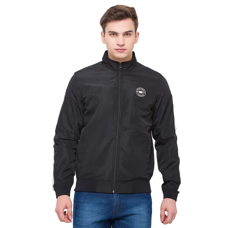 Being Human Regular Fit Men Collared Jackets-Black