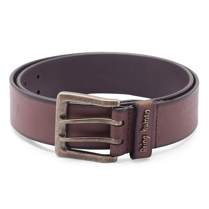 Buy BEING HUMAN Brown Mens Casual Leather Belt