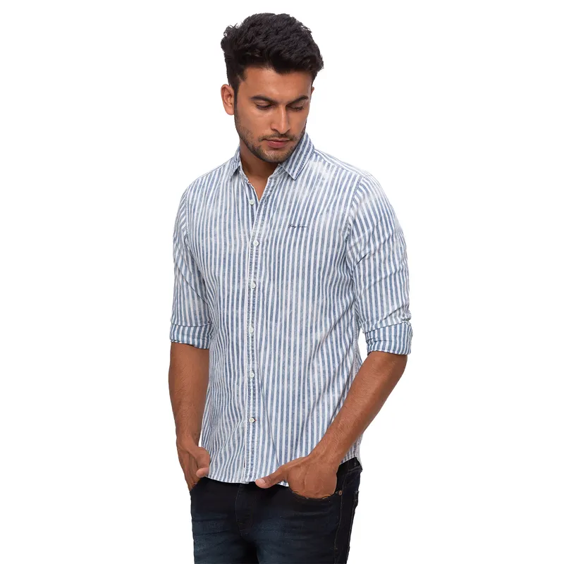 Pink Slim Fit Regular Collar Men's Shirt by Being Human Clothing main image 1