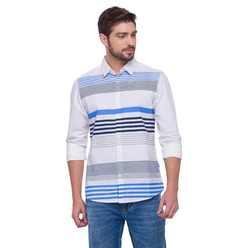 Navy Regular Fit Regular Collar Men's Shirt by Being Human Clothing main image 0