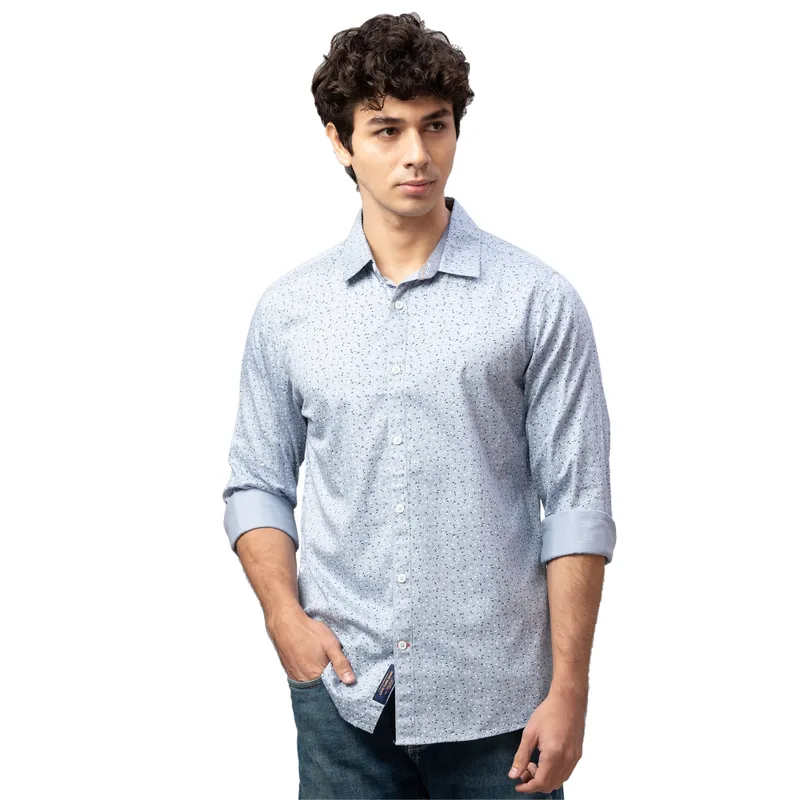 White Slim Fit Regular Collar Men's Shirt by Being Human Clothing main image 1