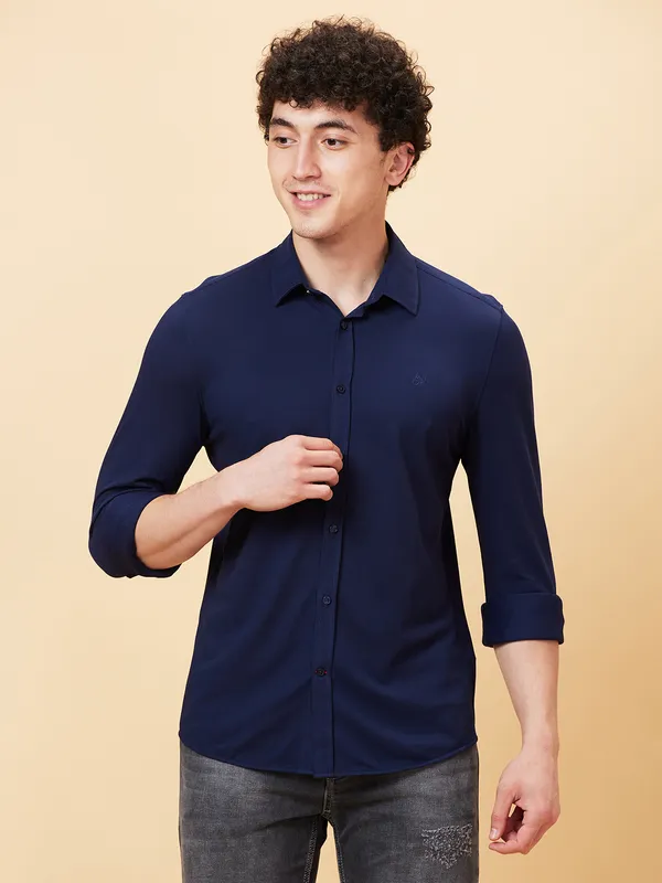 being human navy blue shirt
