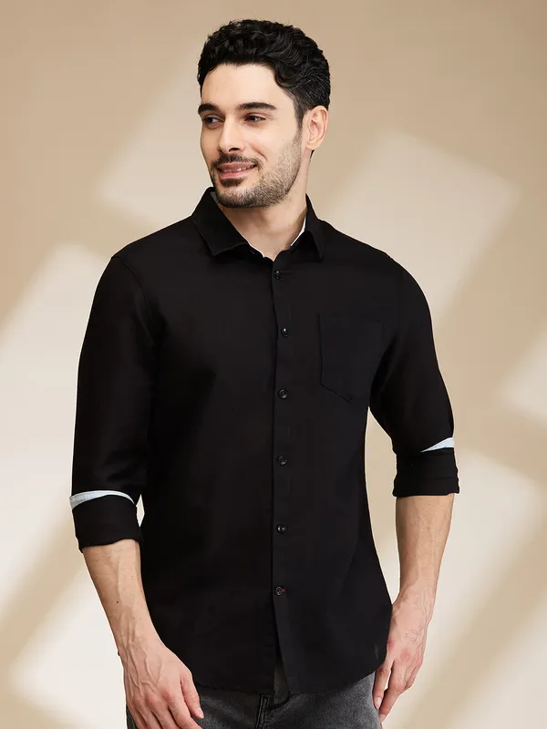 Being Human Mens-Top Shirts Black