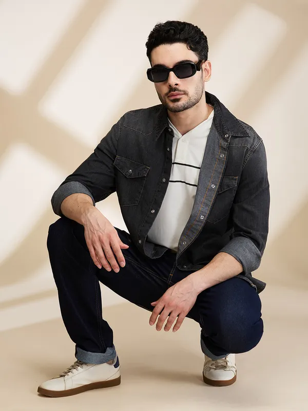 Being Human Mens-Top Shirts Black