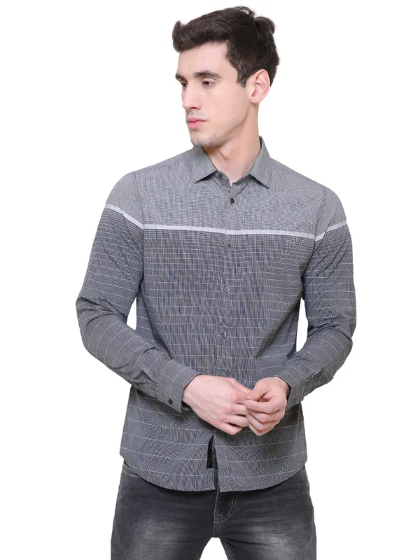 Sea Green Regular Fit Regular Collar Men's Shirt by Being Human Clothing