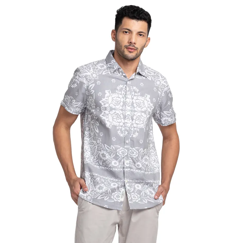 Navy Regular Fit Regular Collar Men's Shirt by Being Human Clothing main image 1