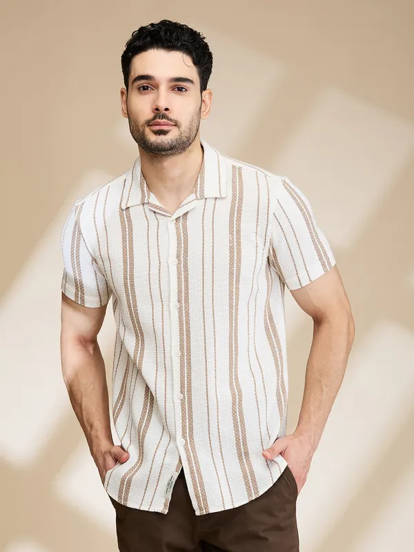 Being Human Mens-Top Shirts Beige