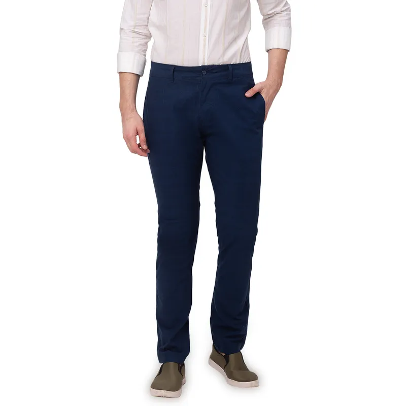 Black Cropped fit Men's Chinos by Being Human Clothing