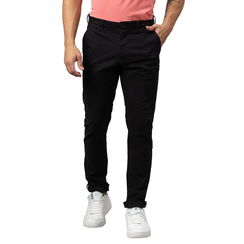 Grey Cropped Fit Chino For Men By Being Human Clothing main image 0