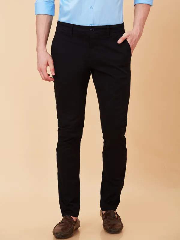 Being Human Men Slim Fit Non Denim-Black