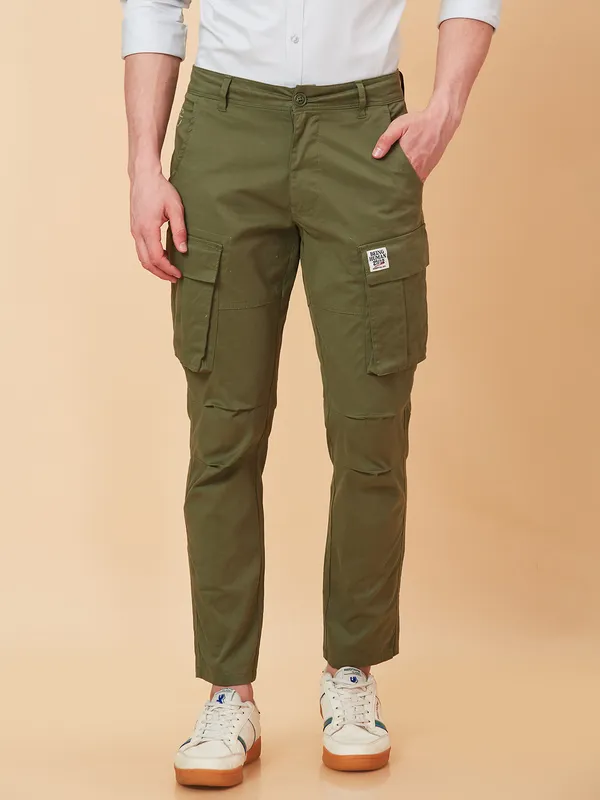 Olive cargo fashion skinny jeans