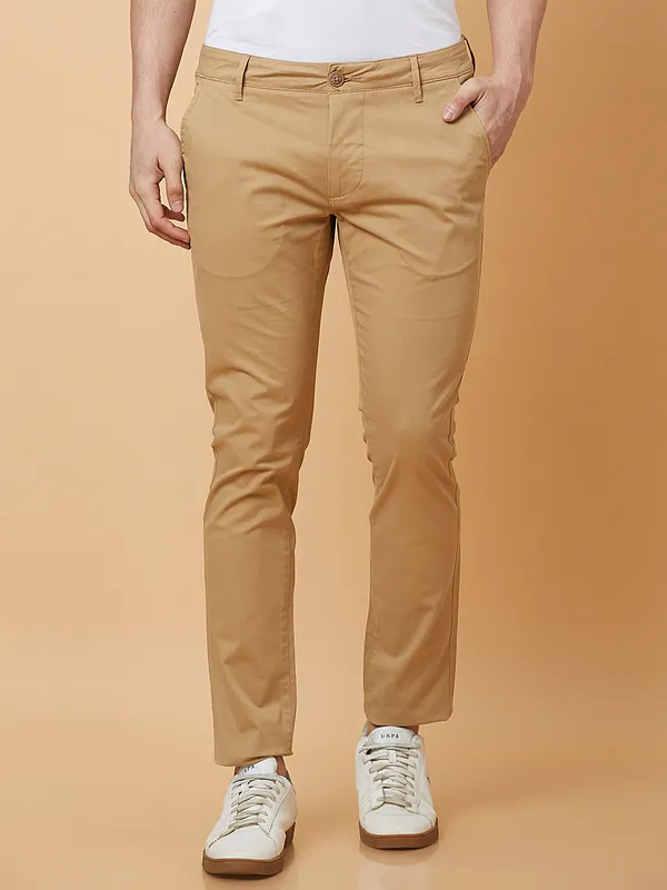 Being Human Mens-Bottom Chino Khaki