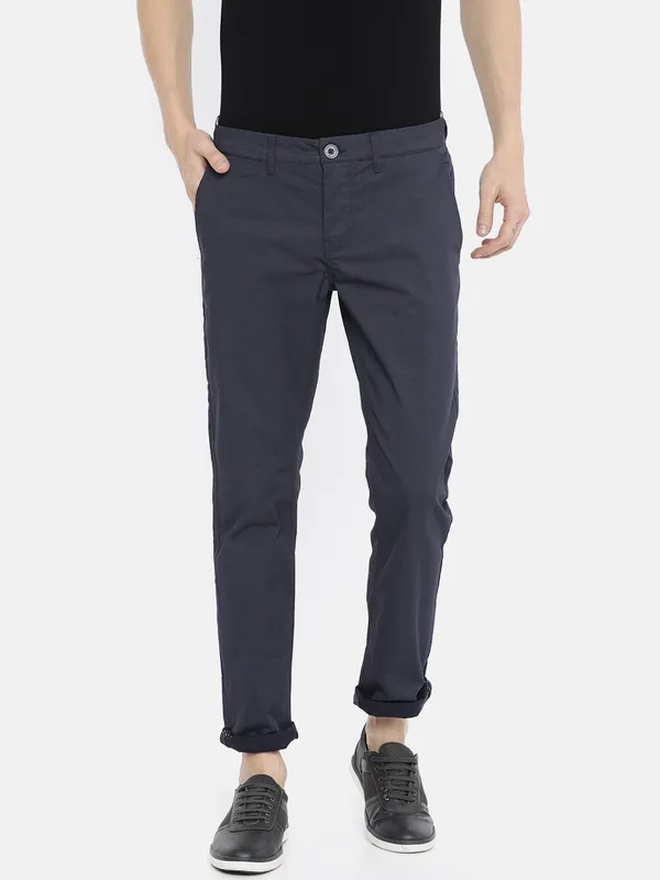 Khaki Slim Straight Fit Men's Chinos by Being Human Clothing main image 0
