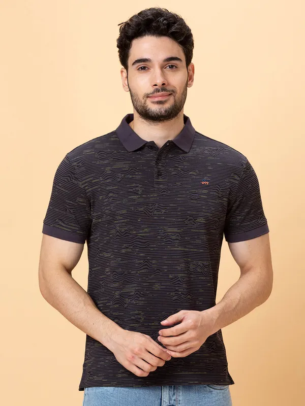 Being Human Men Regular Fit T-Shirts-Charcoal