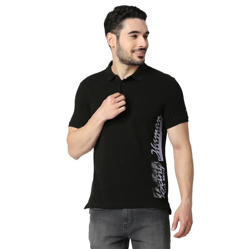 Royal Blue Regular Fit Round Neck Men's T-Shirt by Being Human Clothing