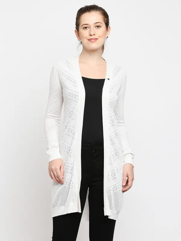 Being Human Easy Fit Women Shrug-Antique White
