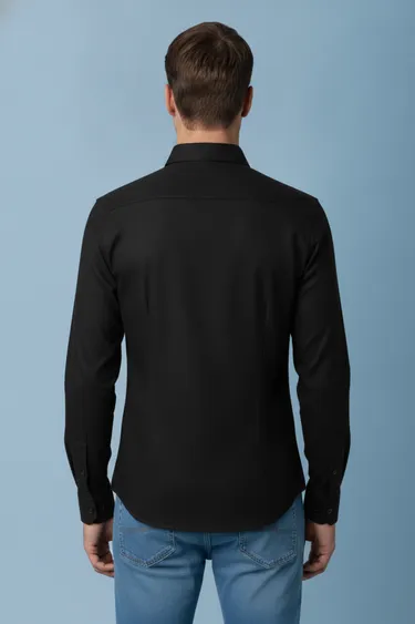 Men Formal Shirts (Black) - Black