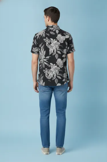 Men Casual Shirts (Black) - Black